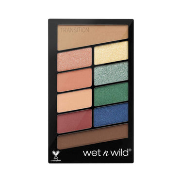 Wet n Wild, Color Icon 10 Pan Palette, Eyeshadow Palette with 10 Bright and Matte Finish Eyeshadow Colors for the Day and Night, Long-lasting and Easy-to-blend Formula, Stop Playing Safe (Multicolor)